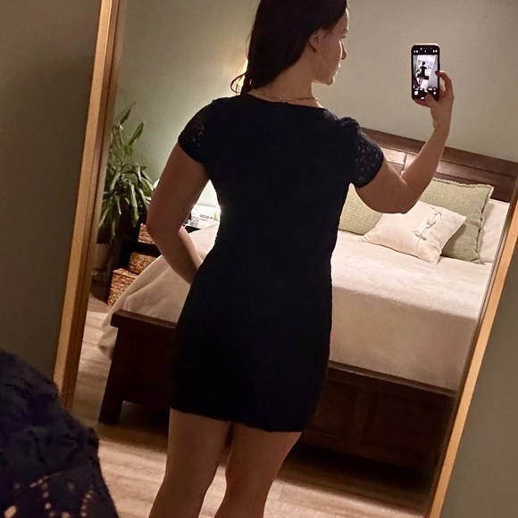 Navy Lace Dress - Picture 2 of 4